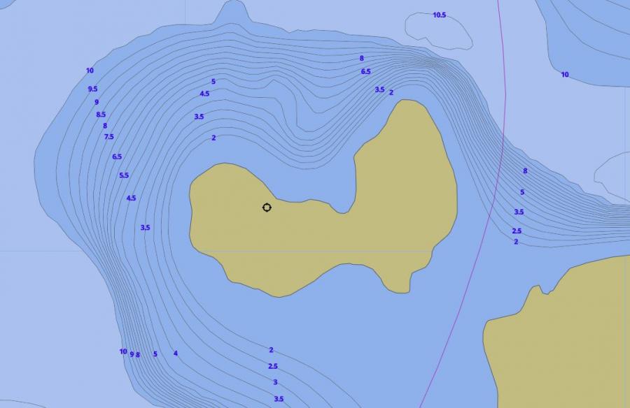 Contour Map of Healey Lake around Macaulay