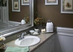 Create instant drama for your guest bathroom