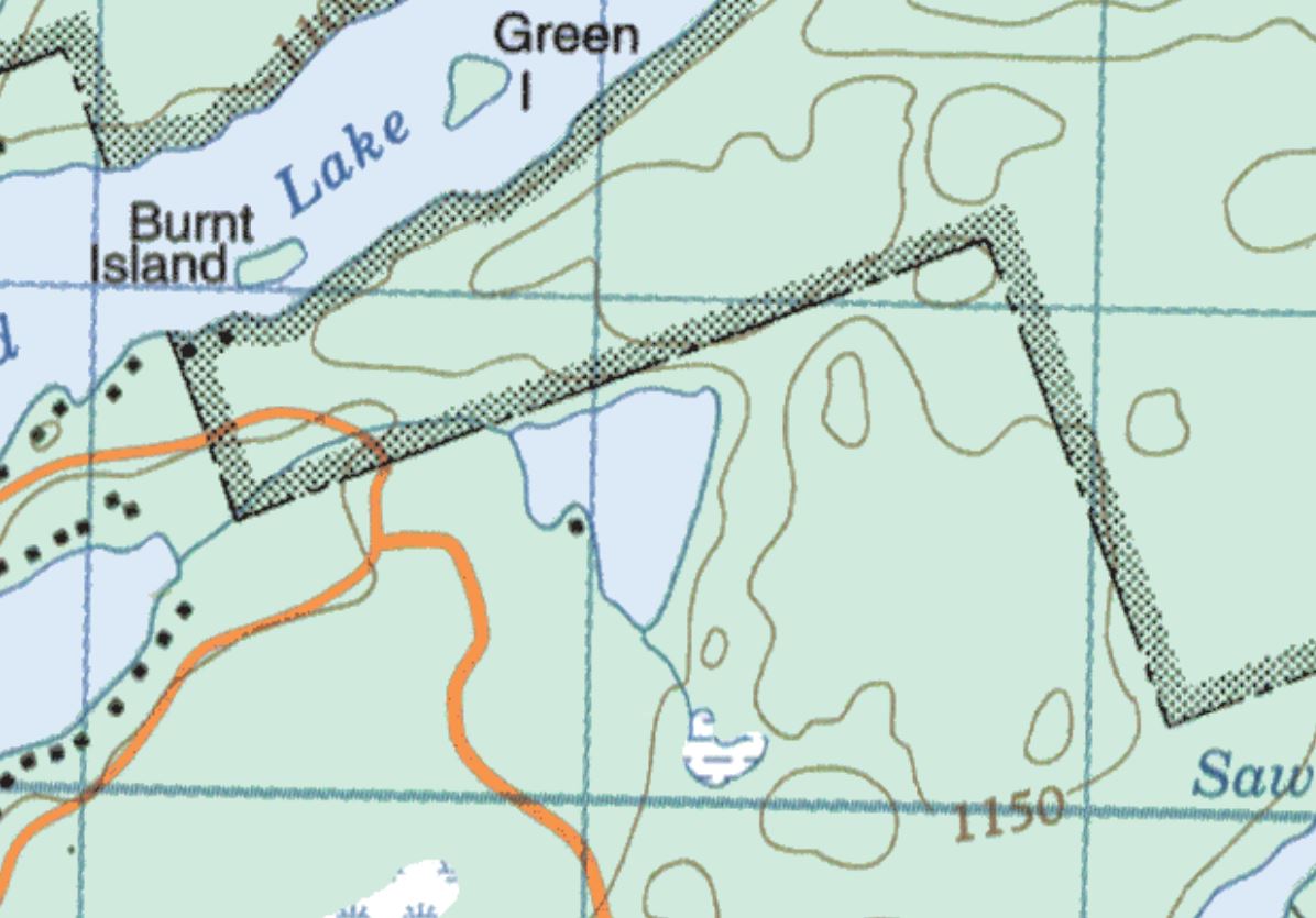 Topographical Map of Hart Lake -  - Muskoka