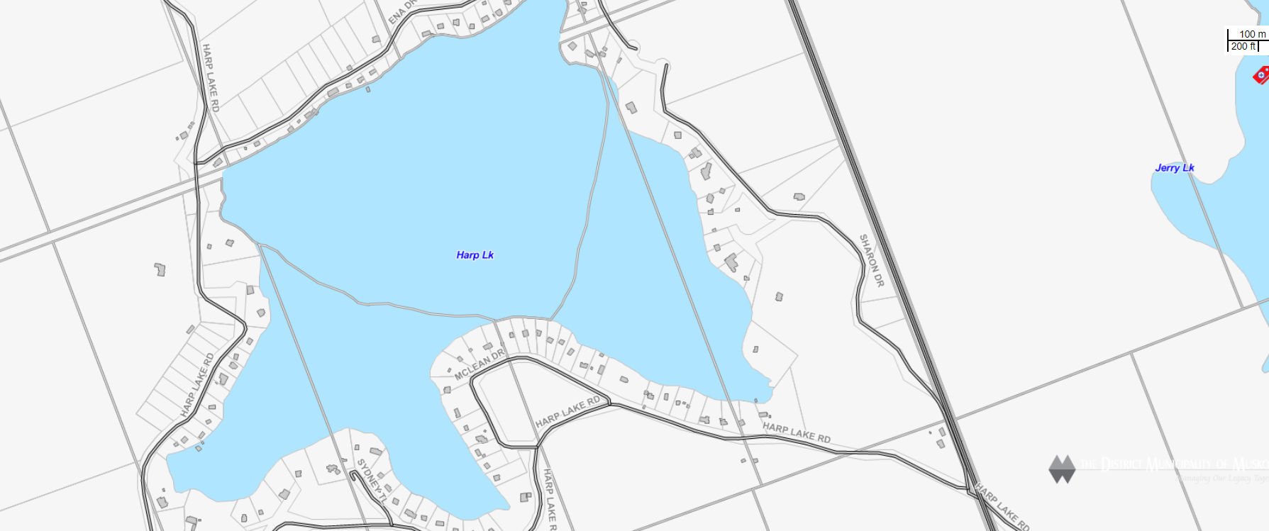 Cadastral Map Harp Lake -  - Muskoka