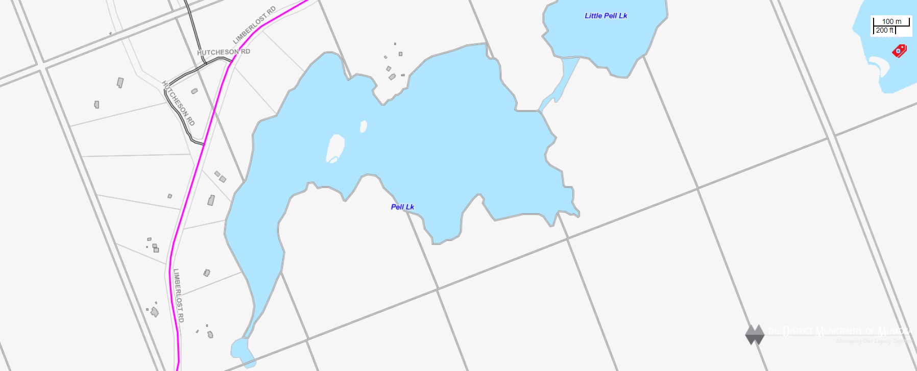 Cadastral Map Pell Lake -  - Muskoka
