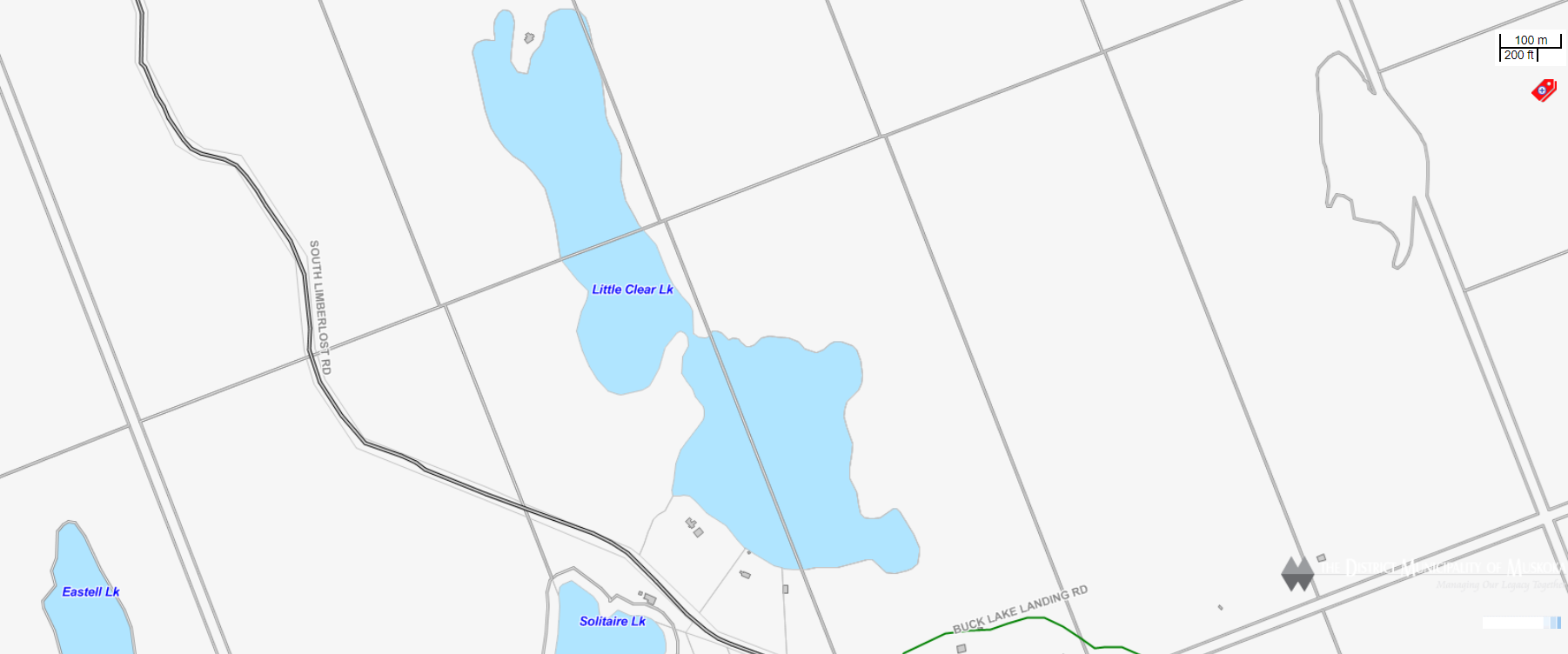 Cadastral Map Little Clear Lake -  - Muskoka