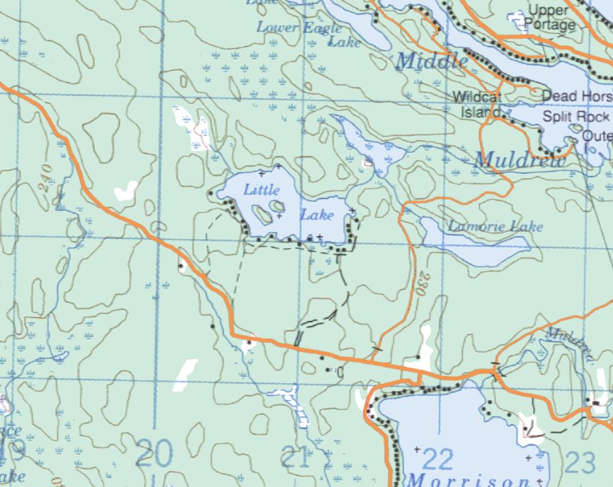 Topographical Map of Little Lake -  - Muskoka