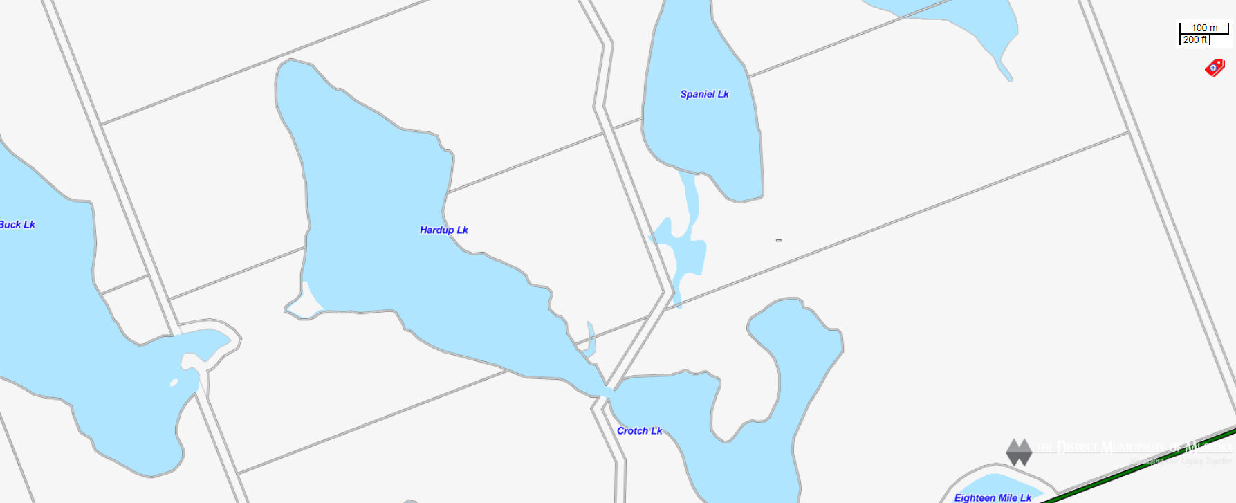 Cadastral Map Hardup Lake -  - Muskoka
