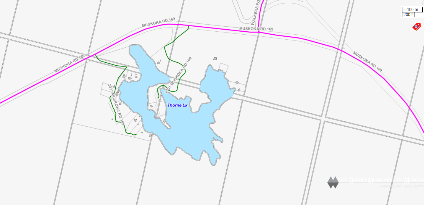 Cadastral Map Thorne Lake -  - Muskoka