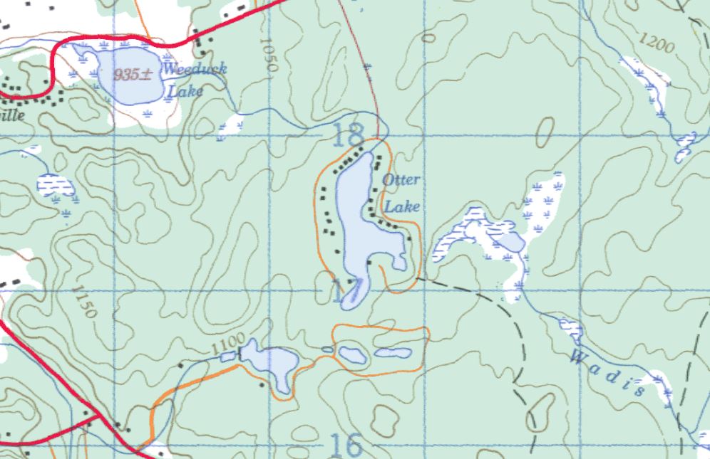 Topographical Map of Otter Lake -  - Muskoka