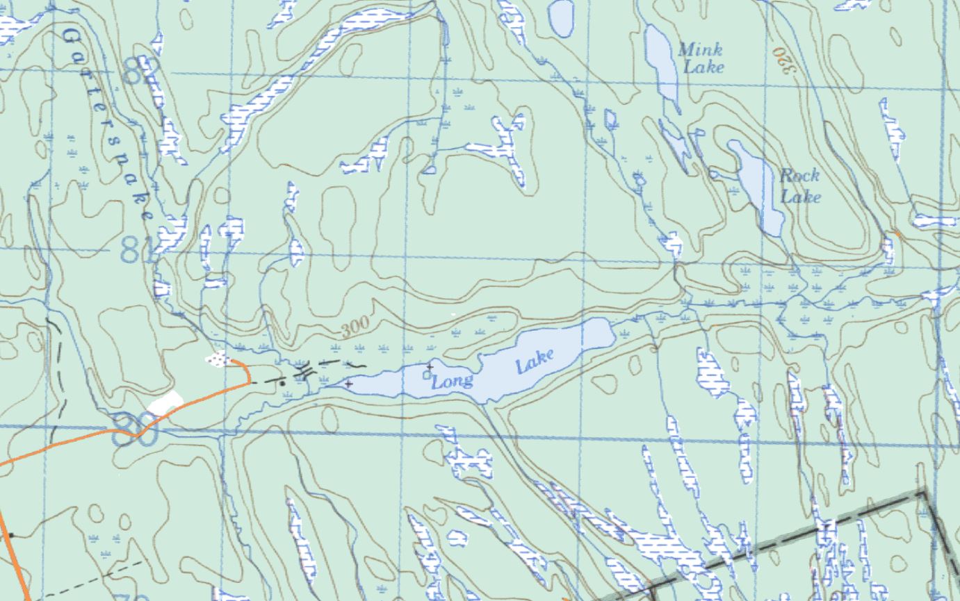Topographical Map of Long Lake -  - Muskoka