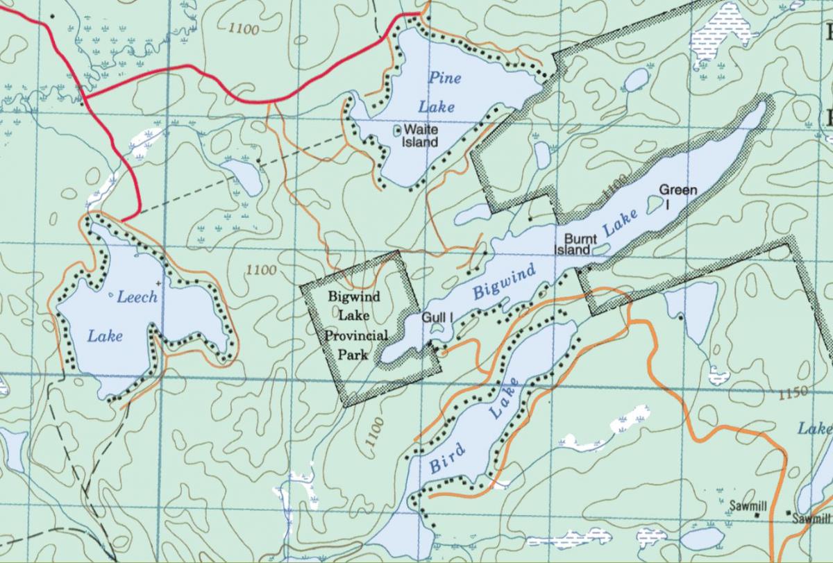 Topographical Map of Bigwind Lake - Bigwind Lake - Muskoka