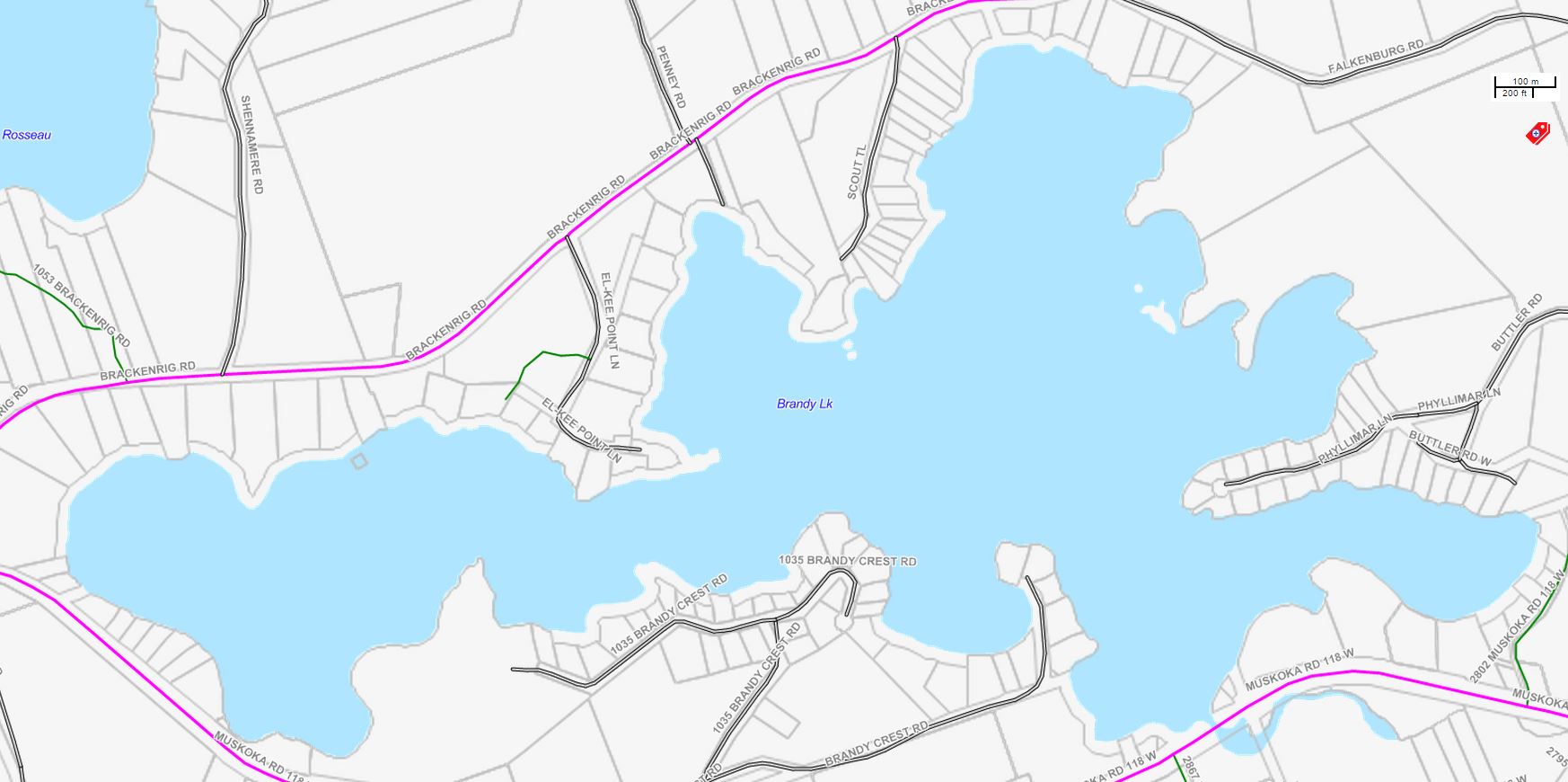 Cadastral Map Brandy Lake - Brandy Lake - Muskoka