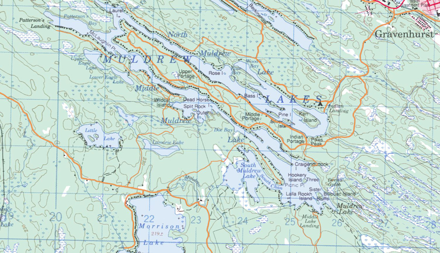 Cadastral Map of Muldrew Lake - Muldrew Lake - Muskoka