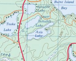 Topographical Map of Axle Lake