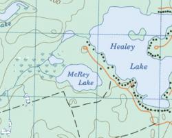 Topographical Map of McRey Lake