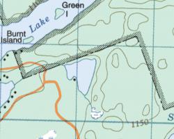 Topographical Map of Hart Lake