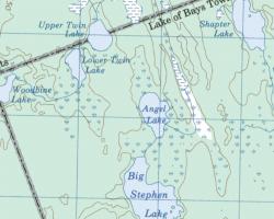 Topographical Map of Angel Lake