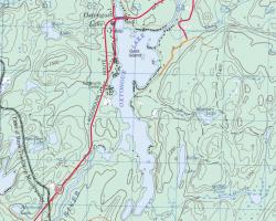Topographical Map of Oxtongue Lake