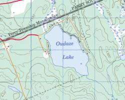 Topographical Map of Oudaze Lake