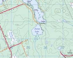 Topographical Map of Jessop Lake