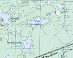Topographical Map of Tucker Lake