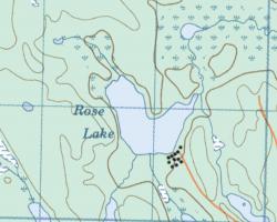 Topographical Map of Rose Lake