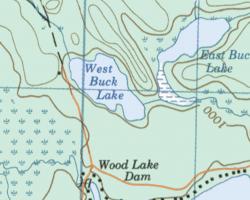 Topographical Map of West Buck Lake