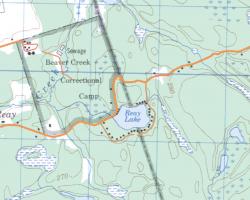 Topographical Map of Reay Lake