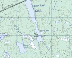 Topographical Map of Lower Raft Lake