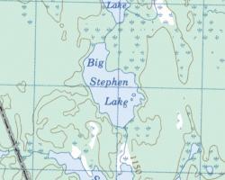 Topographical Map of Big Stephen Lake