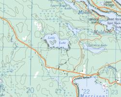 Topographical Map of Little Lake