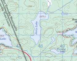 Topographical Map of Jerry Lake