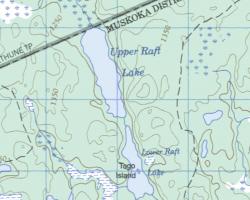 Topographical Map of Upper Raft Lake