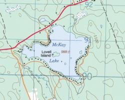 Topographical Map of McKay Lake
