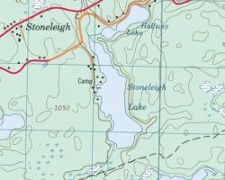 Topographical Map of Stoneleigh Lake
