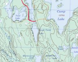 Topographical Map of South Tasso Lake