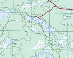 Topographical Map of Galla Lake
