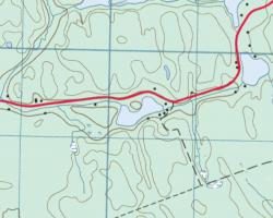 Topographical Map of Gordonier Lake