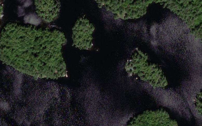 Aerial Map of Hider Island Island on Prospect Lake