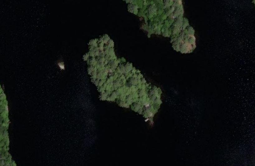Aerial Map of Macaulay Island on Gilleach Lake
