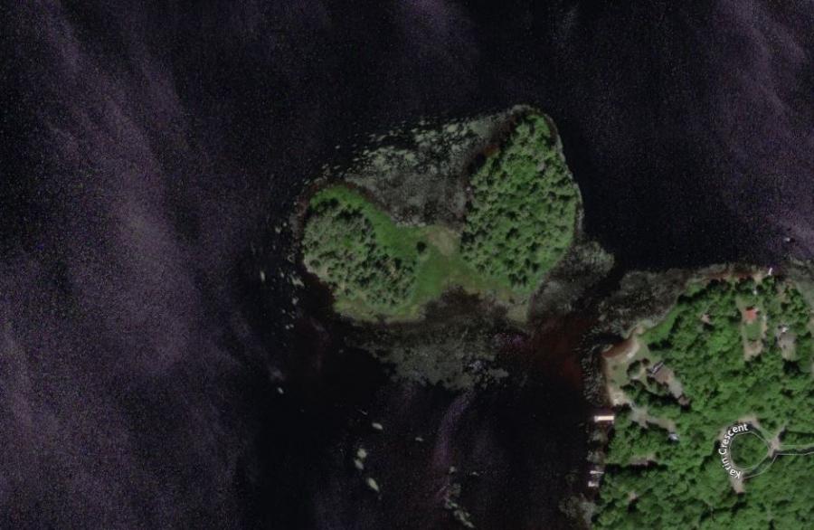 Aerial Map of Macaulay Island on Healey Lake