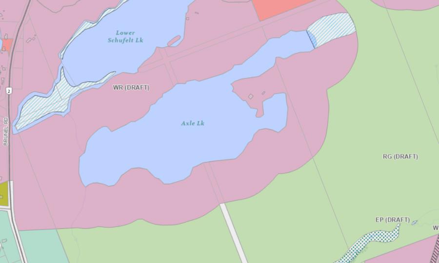 Zoning Map of Axle Lake in Municipality of Lake of Bays and the District of Muskoka