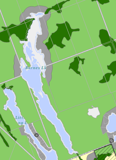 Zoning Map of Barnes Lake in Municipality of Muskoka Lakes and the District of Muskoka