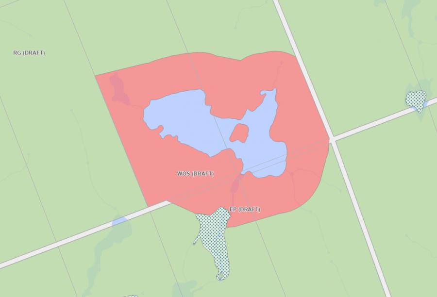 Zoning Map of Blue Lake in Municipality of Lake of Bays and the District of Muskoka