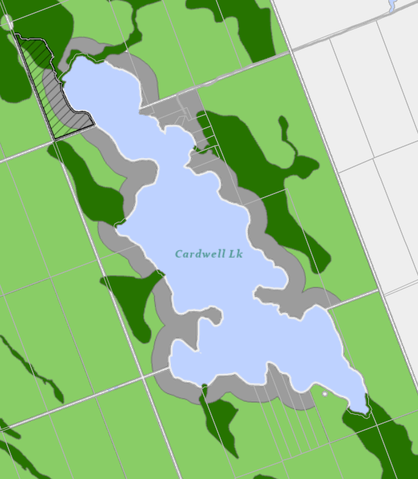 Zoning Map of Cardwell Lake in Municipality of Muskoka Lakes and the District of Muskoka