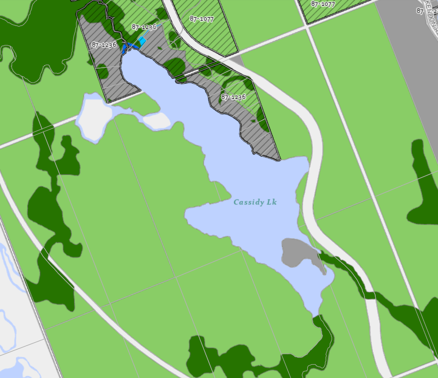 Zoning Map of Cassidy Lake in Municipality of Muskoka Lakes and the District of Muskoka