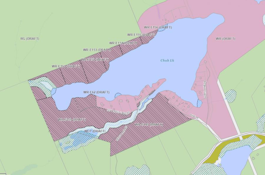 Zoning Map of Chub Lake in Municipality of Lake of Bays and the District of Muskoka