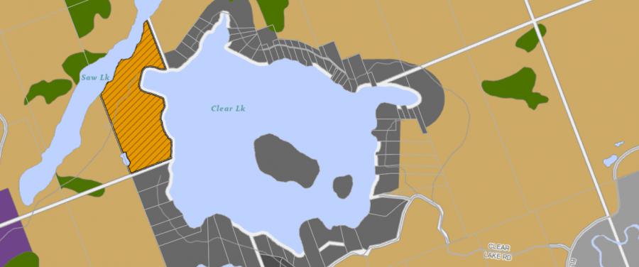 Zoning Map of Clear Lake in Municipality of Bracebridge and the District of Muskoka