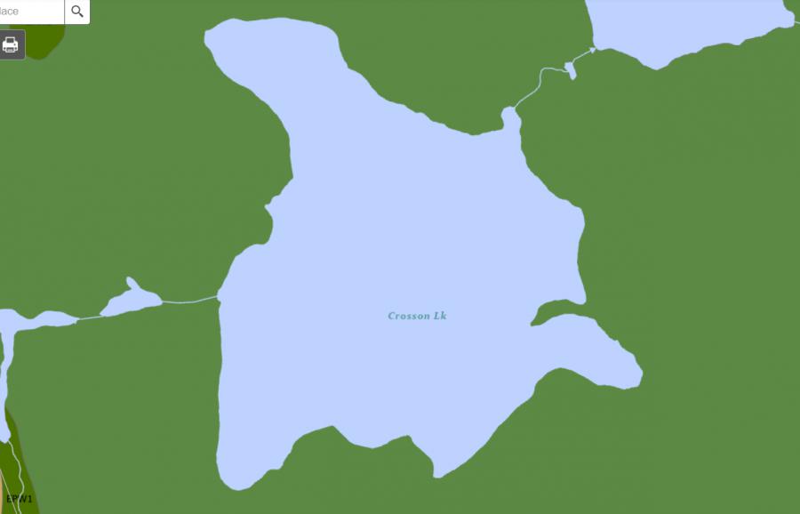 Zoning Map of Crosson Lake in Municipality of Bracebridge and the District of Muskoka