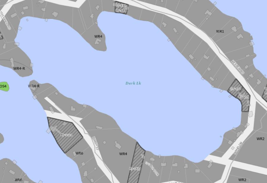 Zoning Map of Dark Lake in Municipality of Muskoka Lakes and the District of Muskoka