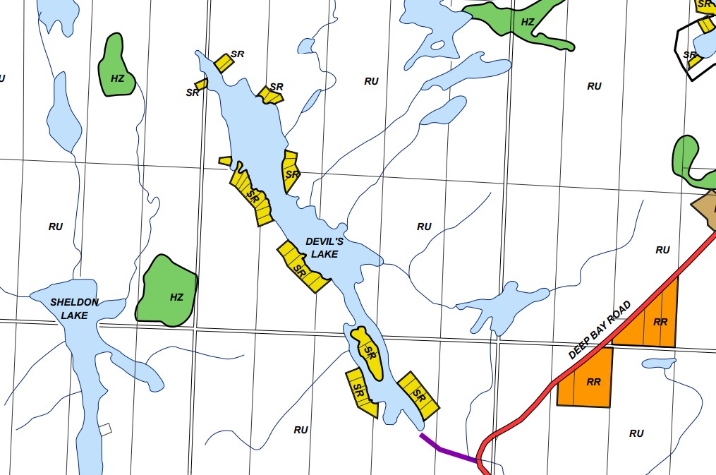 L708 - Devils Lake Fishing Wall Map