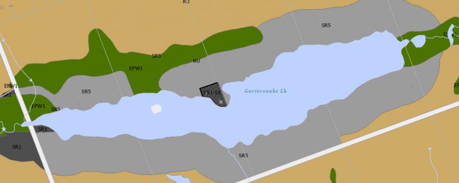 Zoning Map of Gartersnake Lake in Municipality of Bracebridge and the District of Muskoka