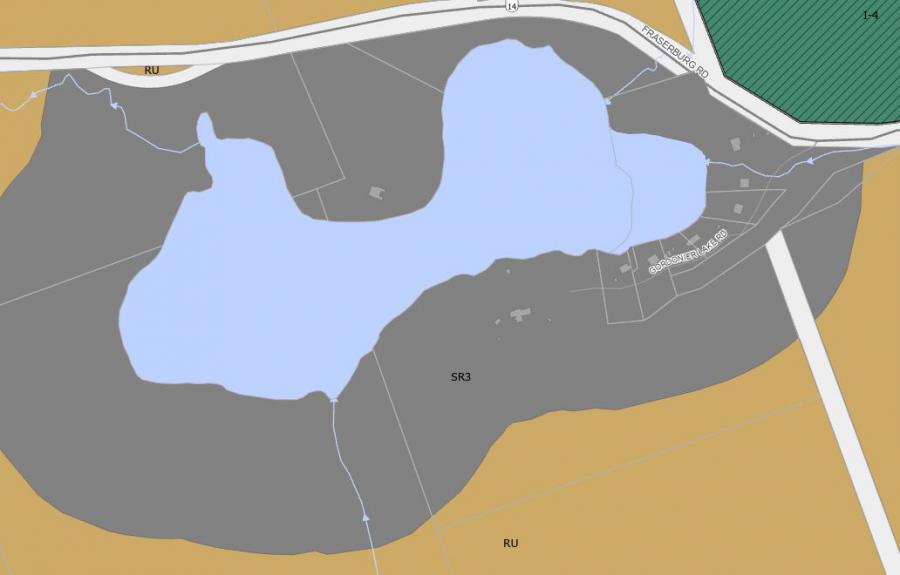 Zoning Map of Gordonier Lake in Municipality of Bracebridge and the District of Muskoka